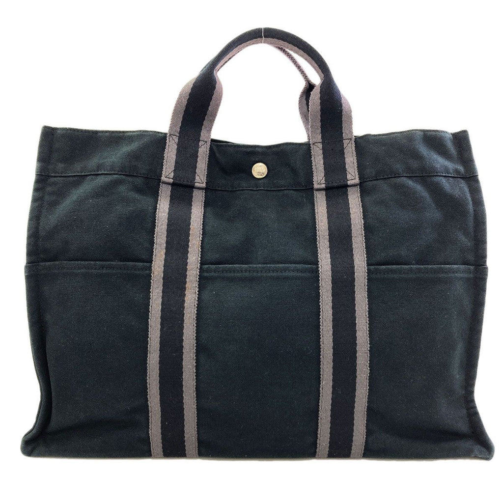 Hermes Sac Fourre Tout MM Silver Handbag Canvas — view 2