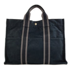 Hermes Sac Fourre Tout MM Silver Handbag Canvas — view 2