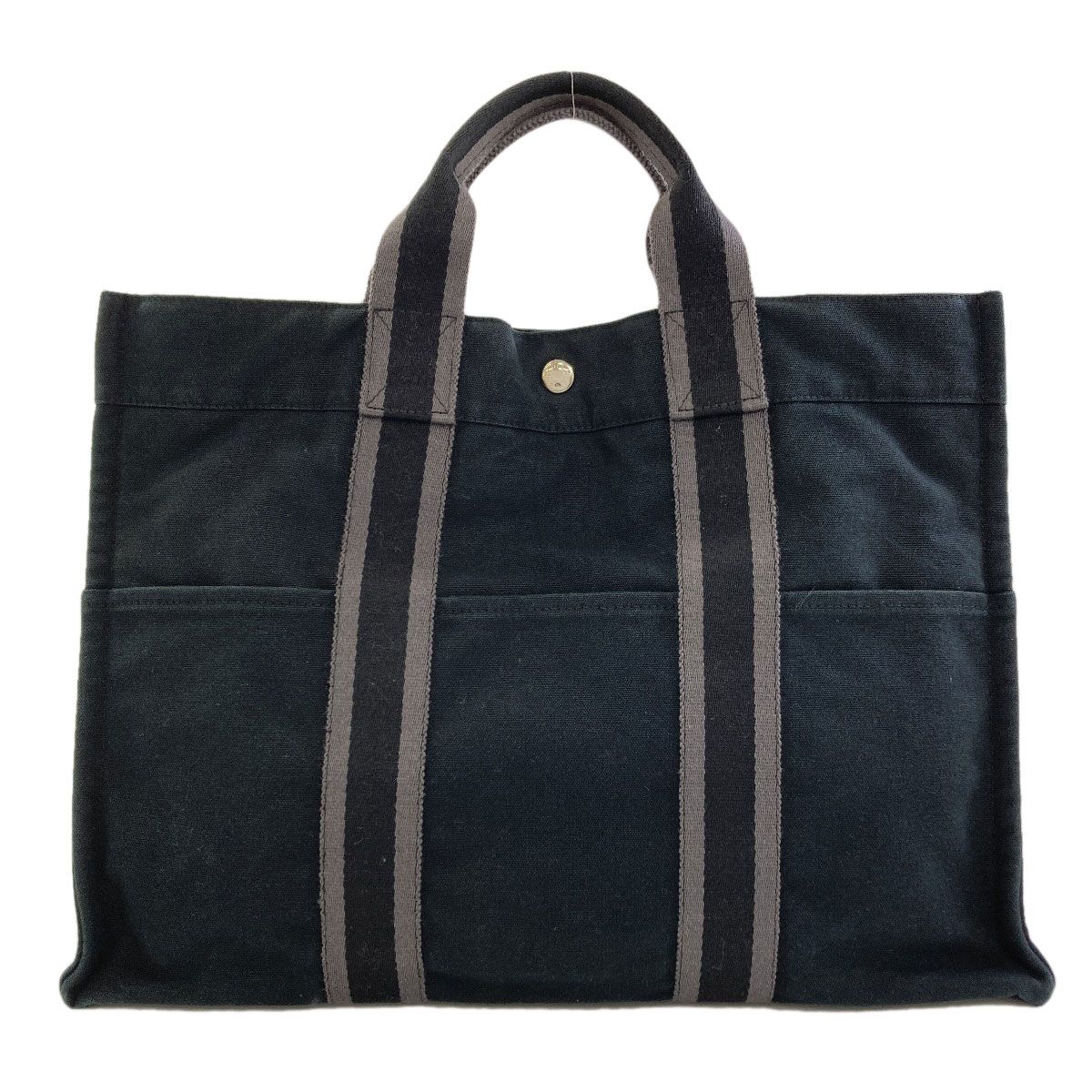 Hermes Sac Fourre Tout MM Silver Handbag Canvas — view 2