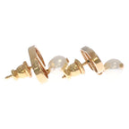 Dior CD Logo Pearl Earrings White Gold — view 3
