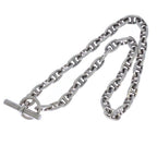 Hermes Vintage Chaine D'ancre MM Silver Necklace Cursive — view 2