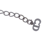 Dior CD Icon Logo Rhinestone Necklace Silver — view 5