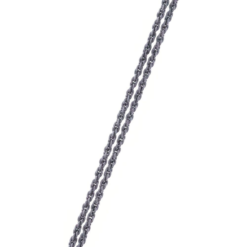Dior CD Icon Logo Rhinestone Necklace Silver — view 4