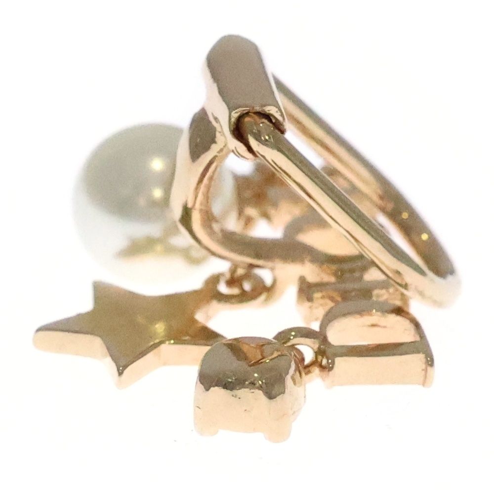Dior Logo Earrings Gold Star Pearl — view 3