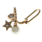 Dior Logo Earrings Gold Star Pearl — view 4