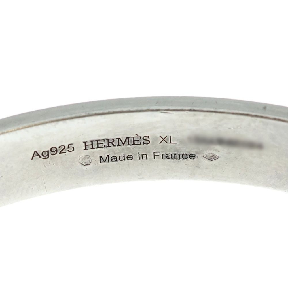 Hermes Collier de Chien Bangle Bracelet Silver — view 6