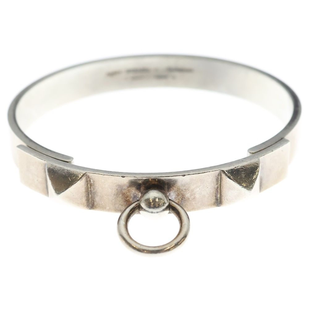 Hermes Collier de Chien Bangle Bracelet Silver — view 5