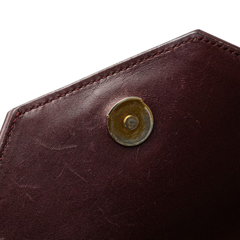 Saint Laurent Betty Chain Shoulder Bag Wine Red Gold Suede Leather — view 5