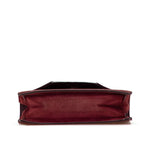 Saint Laurent Betty Chain Shoulder Bag Wine Red Gold Suede Leather — view 3