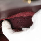 Saint Laurent Betty Chain Shoulder Bag Wine Red Gold Suede Leather — view 9