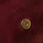 Saint Laurent Betty Chain Shoulder Bag Wine Red Gold Suede Leather — view 6