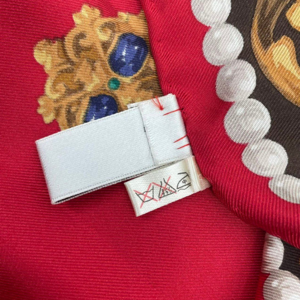 Dior Silk Scarf Red Pattern — view 7