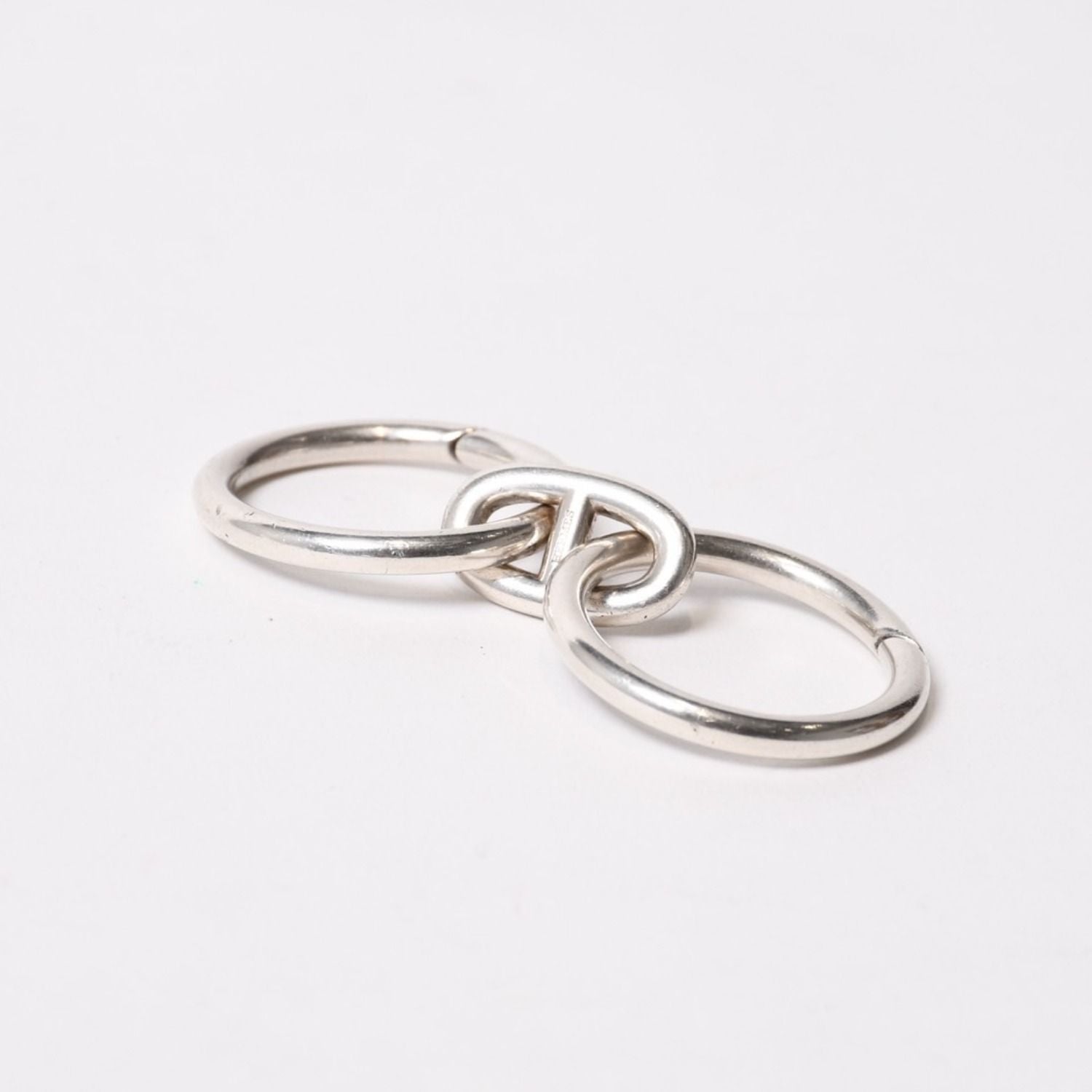 Hermes Chaine D'ancre Key Ring Key Chain Silver Key Holder — view 3