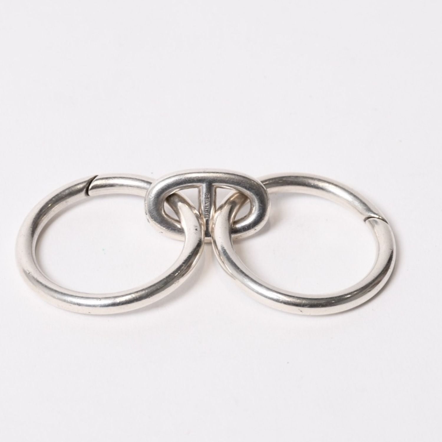 Hermes Chaine D'ancre Key Ring Key Chain Silver Key Holder — view 5