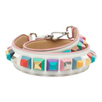 Fendi Strap You Studded Shoulder White Multicolor Leather — view 3