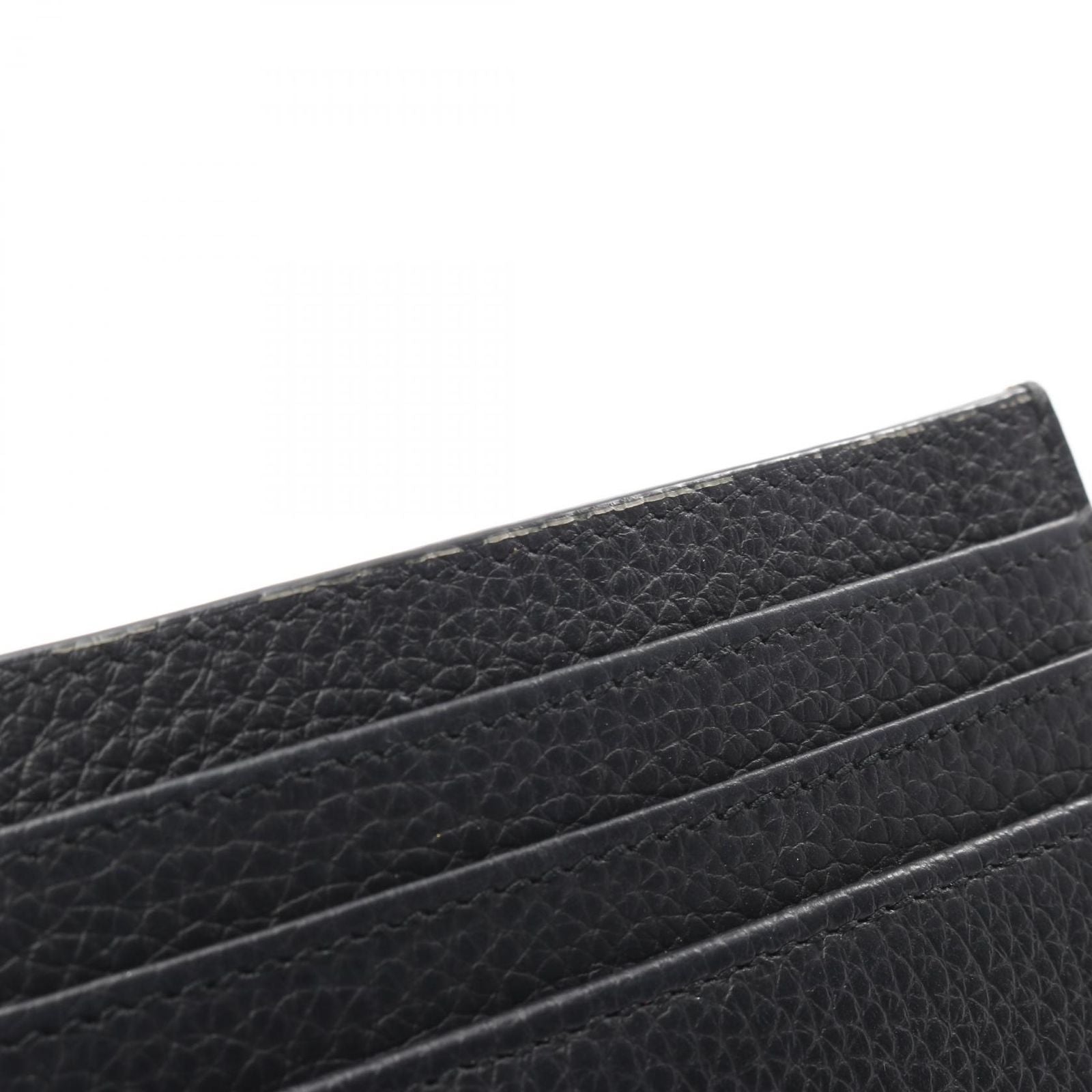 Dior Card Case CD Icon Holder Black Leather CD Lcon — view 5