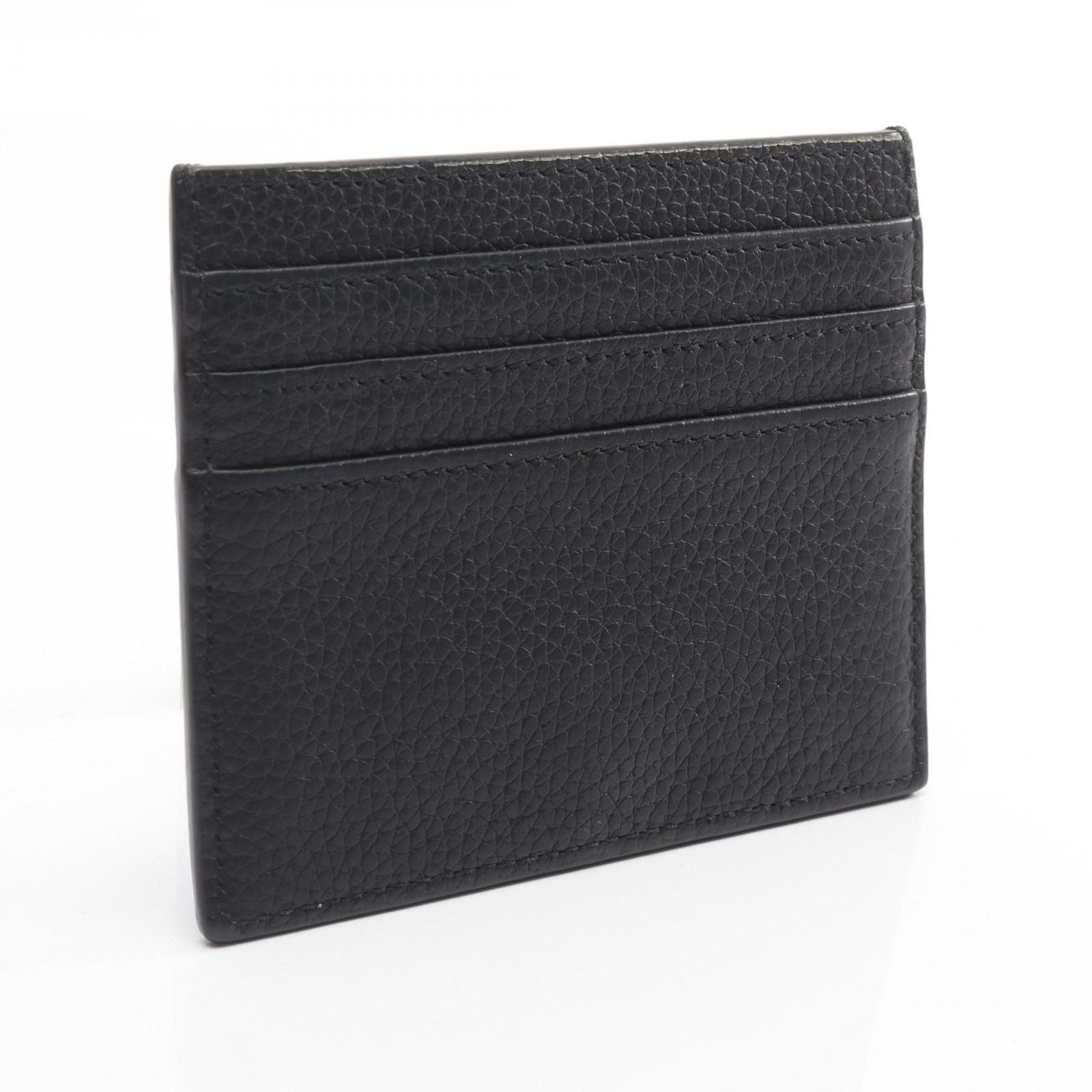 Dior Card Case CD Icon Holder Black Leather CD Lcon — view 2