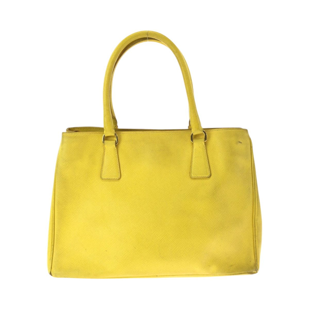 Prada Saffiano Yellow Gold Leather Shoulder Bag 2-Way — view 2