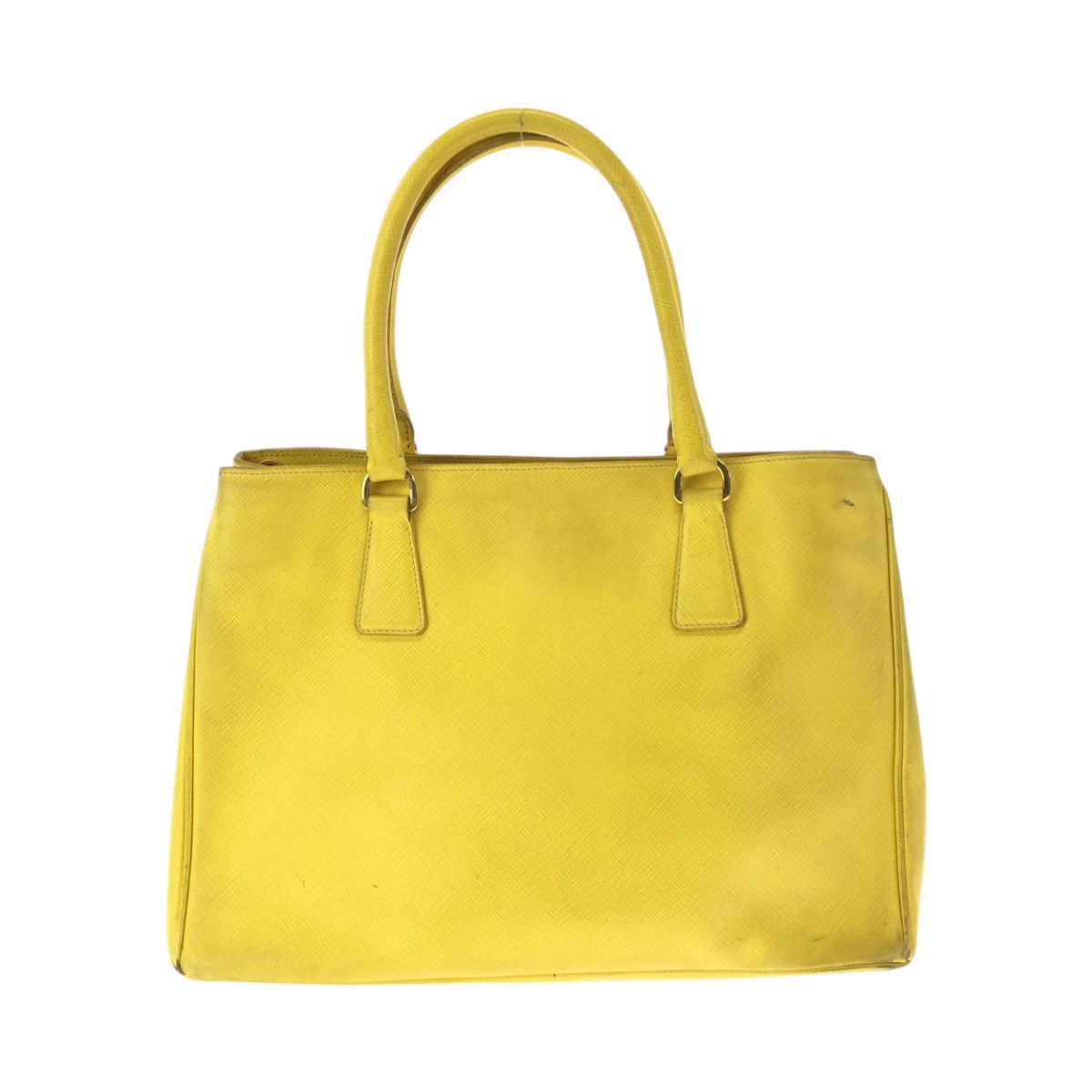 Prada Saffiano Yellow Gold Leather Shoulder Bag 2-Way — view 2