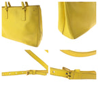 Prada Saffiano Yellow Gold Leather Shoulder Bag 2-Way — view 6