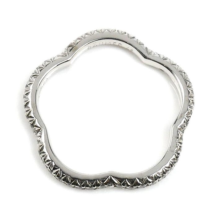 Chanel 18k White Gold Camellia Diamond Ring 48 — view 5