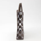 Louis Vuitton Monogram Chess Sac Plat Vinyl Tote Brown Clear — view 3