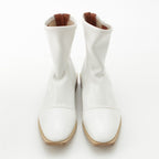 Fendi Patent Leather Square Toe Short Boots Shoes White 39 — view 2