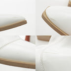 Fendi Patent Leather Square Toe Short Boots Shoes White 39 — view 9