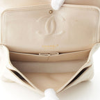 Chanel Quilted Leather Double Flap Shoulder Bag Champagne Gold 25 — view 6