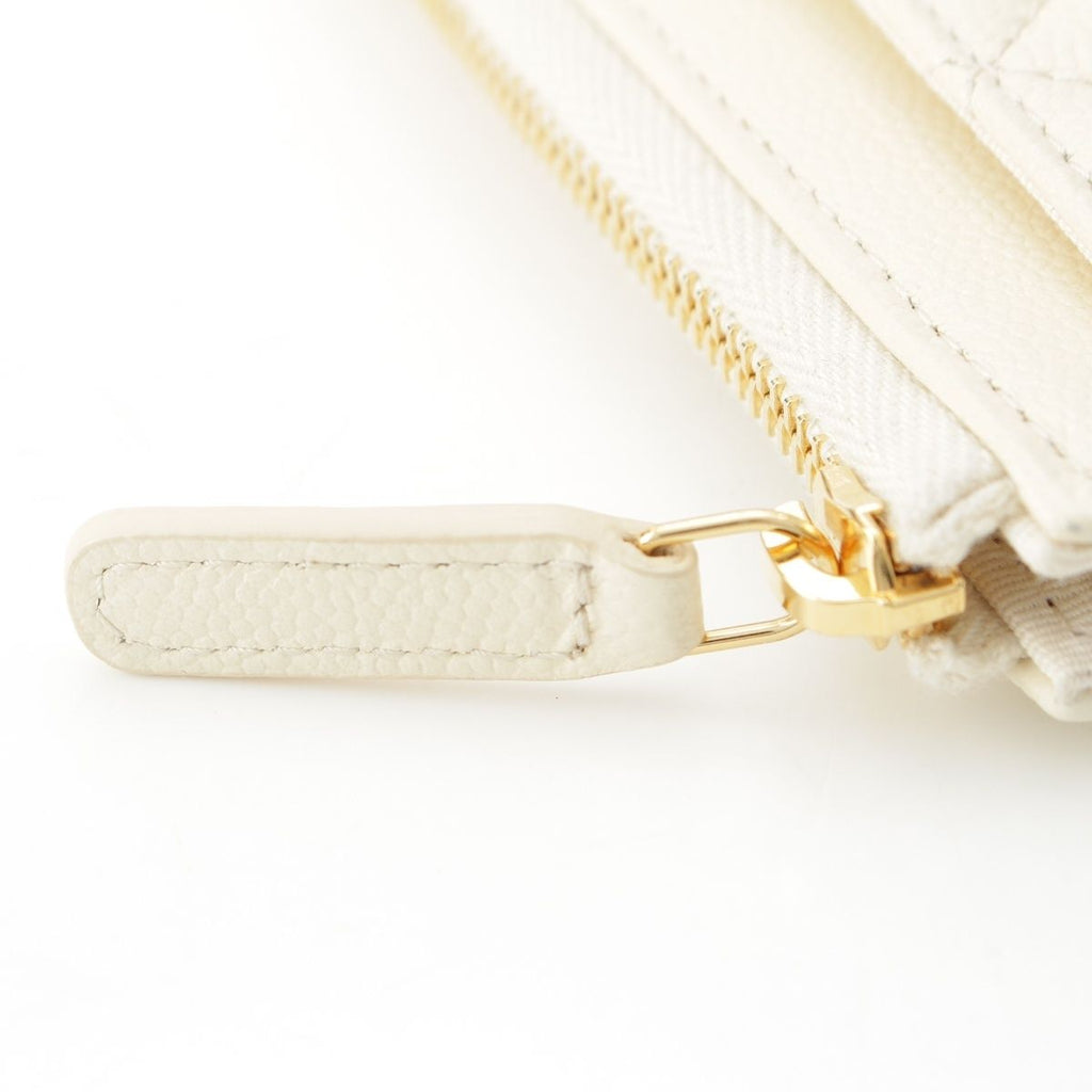 Chanel Caviar Leather Fragment Coin Card Case Compact Wallet White — view 6