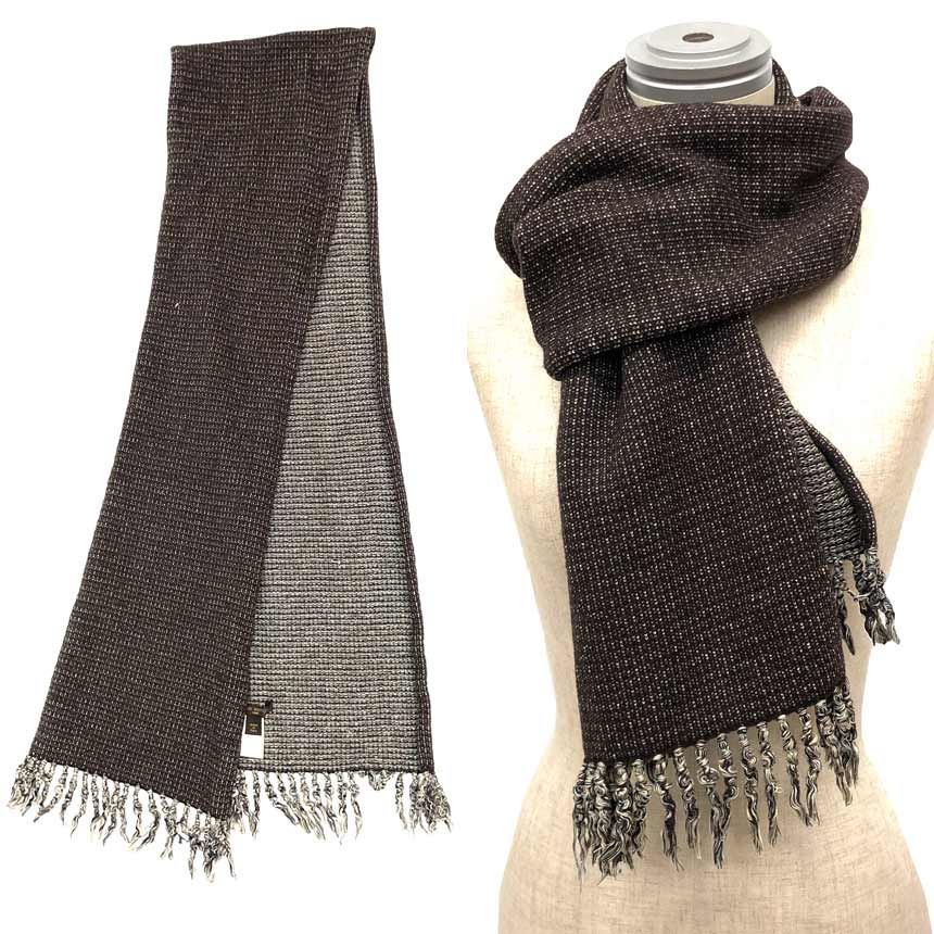 Louis Vuitton Scarf Wool Silk Brown — view 2