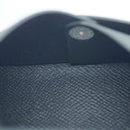 Hermes Calvi Duo Coin Case Card Black Silver Leather — view 7