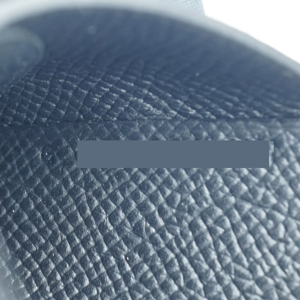 Hermes Calvi Duo Coin Case Card Black Silver Leather — view 9