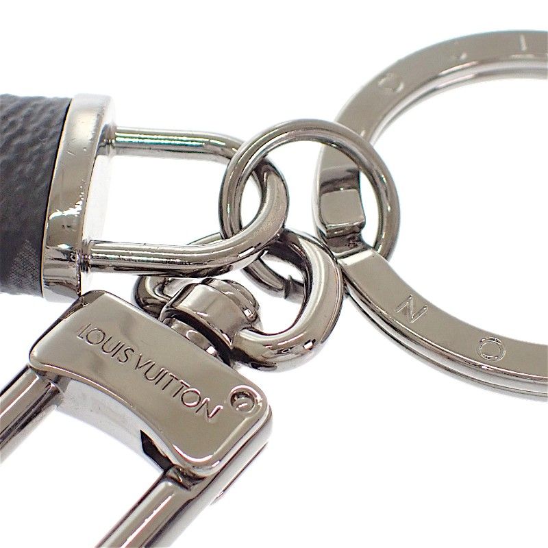 Louis Vuitton Porte Cles Whistle Key Holder Metal Black Monogram Eclipse Key — view 3