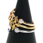 Louis Vuitton 18k Yellow Gold PG WG Bag Monogram Idylle Diamond Ring No 9 49 — view 2