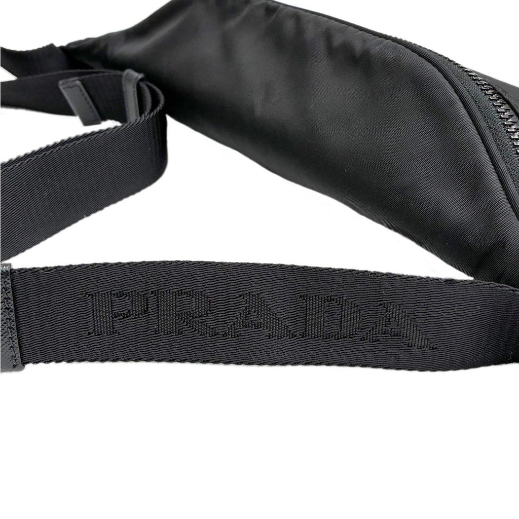 Prada Re-Nylon Sapphia Leather Belt Bag Black — view 3