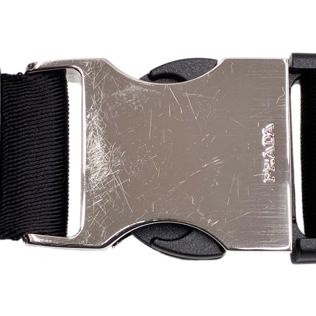 Prada Re-Nylon Sapphia Leather Belt Bag Black — view 4