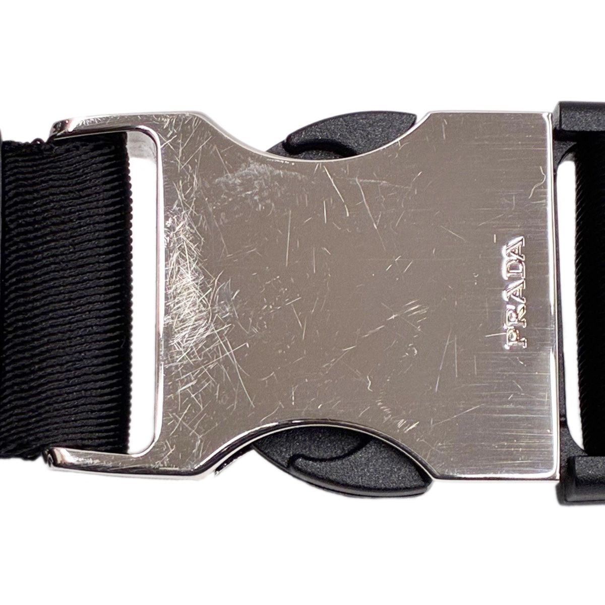 Prada Re-Nylon Sapphia Leather Belt Bag Black — view 4