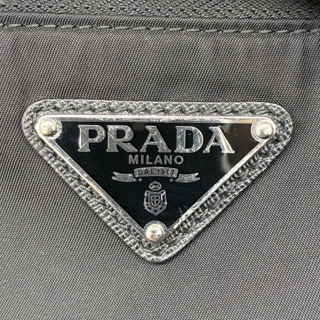 Prada Re-Nylon Sapphia Leather Belt Bag Black — view 2