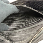 Prada Re-Nylon Sapphia Leather Belt Bag Black — view 9