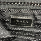 Prada Re-Nylon Sapphia Leather Belt Bag Black — view 8