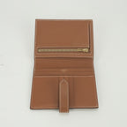 Hermes Bearn Compact Wallet Bifold Mini Gold Brown Veau Epsom — view 5