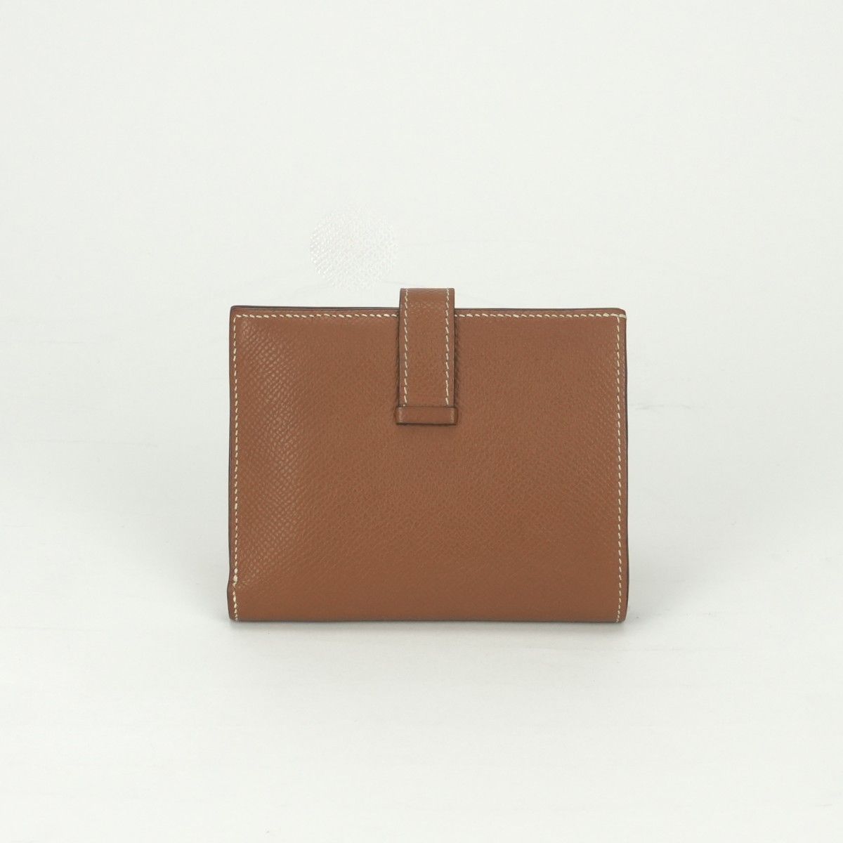 Hermes Bearn Compact Wallet Bifold Mini Gold Brown Veau Epsom — view 2