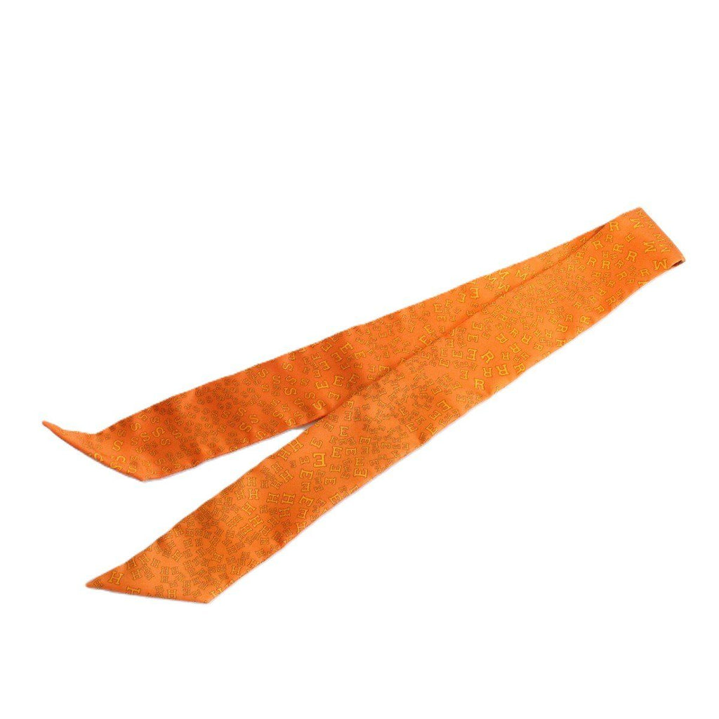 Hermes Twilly Alphabet Silk Orange — view 2