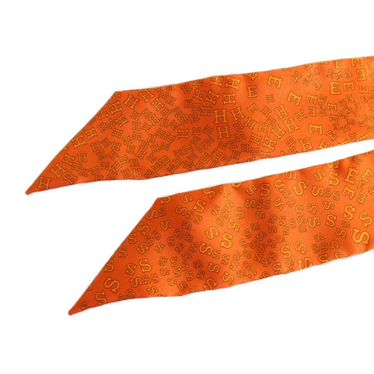 Hermes Twilly Alphabet Silk Orange — view 6