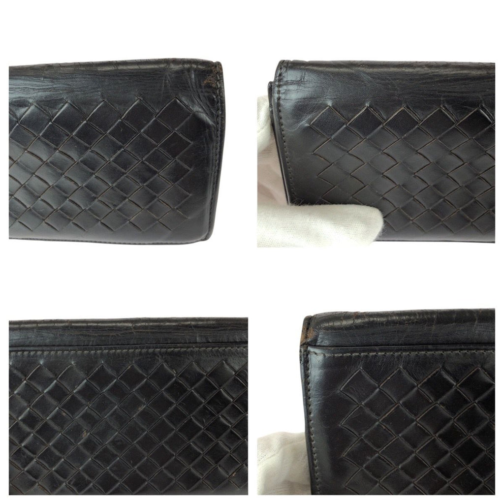 Bottega Veneta Intrecciato Brown Dark Leather Wallet — view 6
