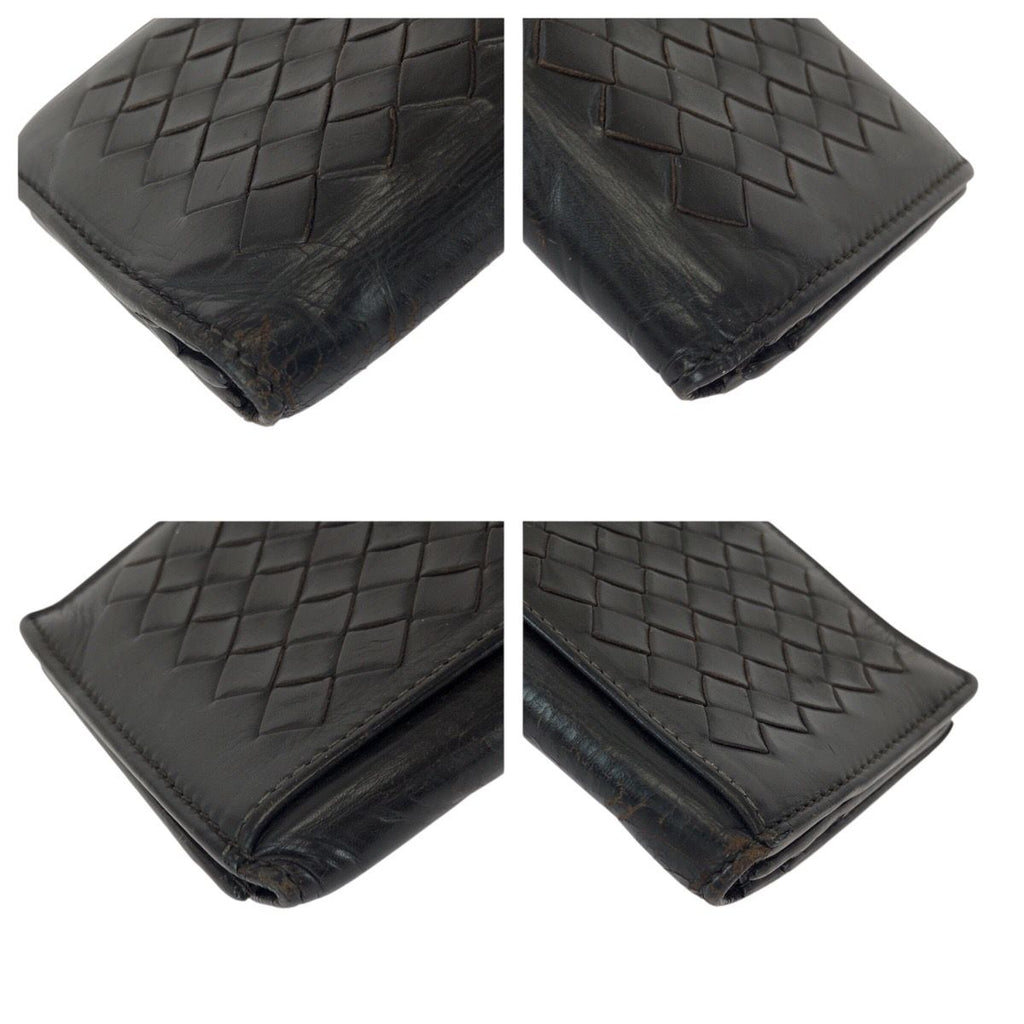 Bottega Veneta Intrecciato Brown Dark Leather Wallet — view 4