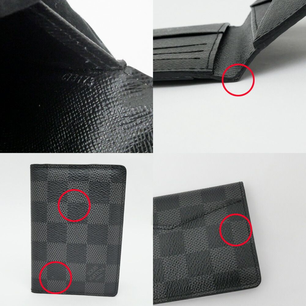 Louis Vuitton Card Case Organizer de Poche Damier Graphite Leather — view 9
