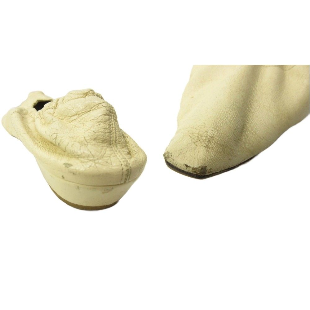 Bottega Veneta Ballet Shoes Flat Square Toe Leather 36.5 White — view 9