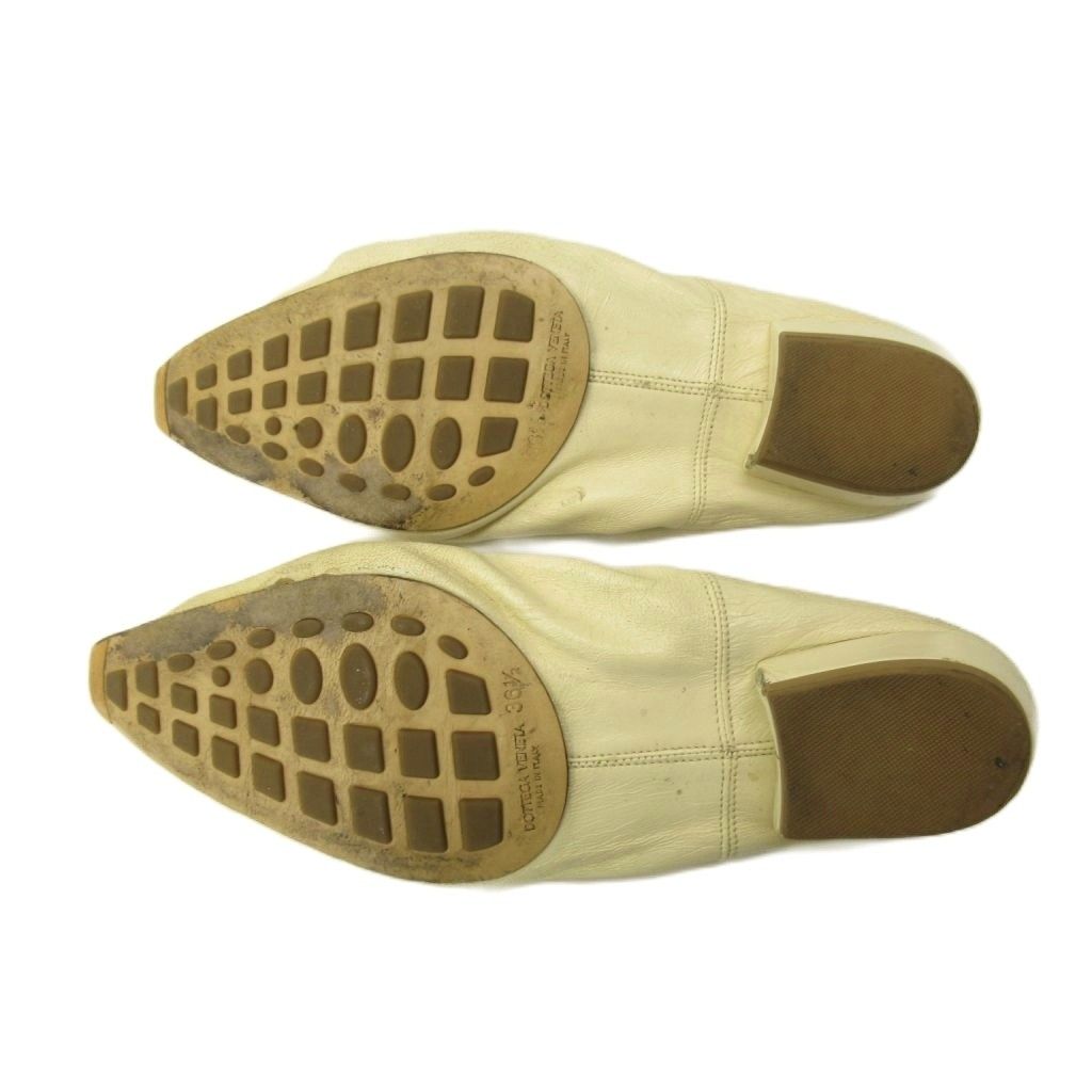 Bottega Veneta Ballet Shoes Flat Square Toe Leather 36.5 White — view 7